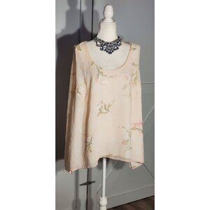 DINAH LEE BLOUSE PINK SLEEVELESS POLYESTER SIZE 3X